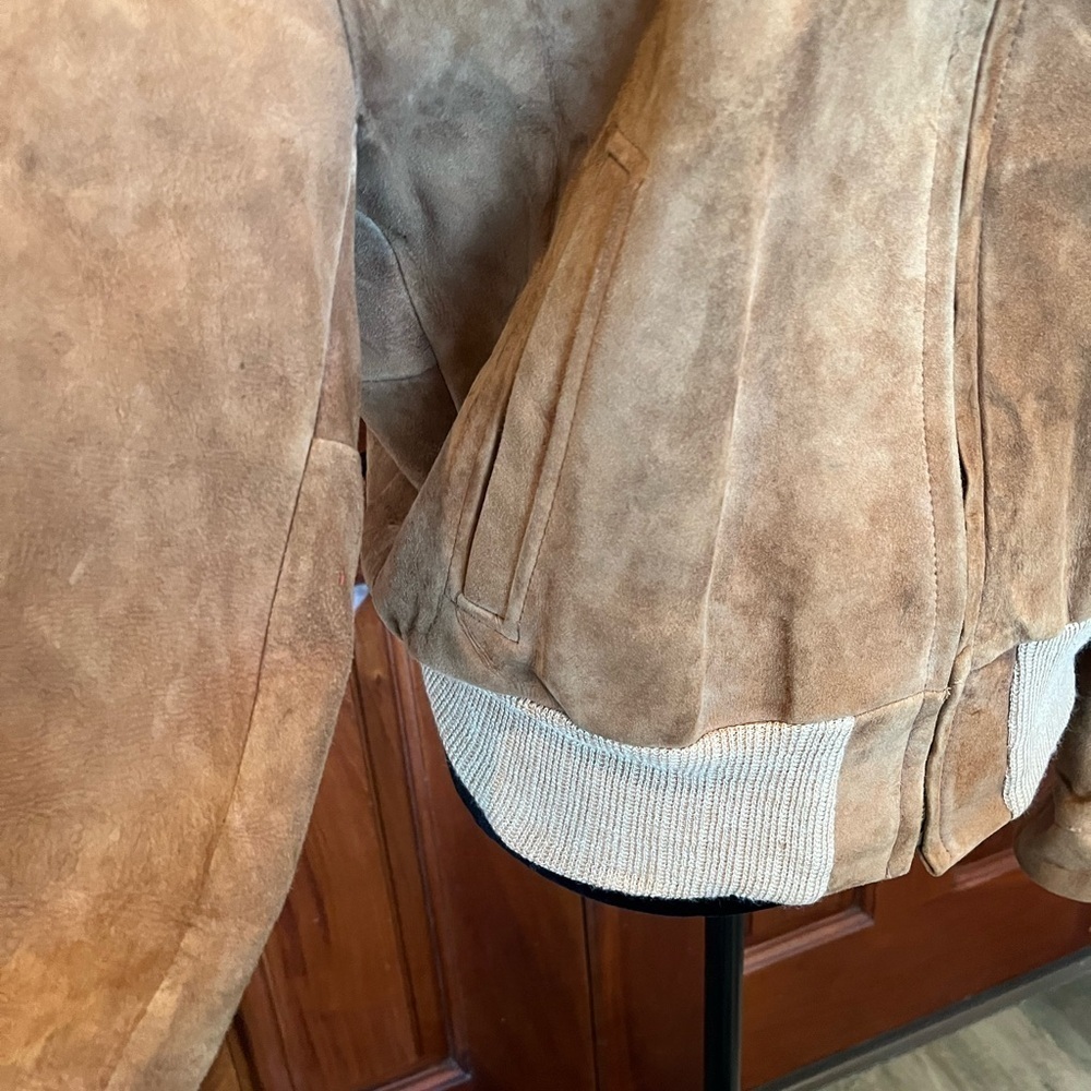 Cresco Suede Leather Bomber Jacket Vintage 60’s 70’s Retro - Picture 2 of 13